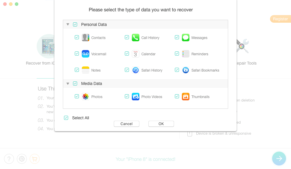 recovery mode screen iphone x